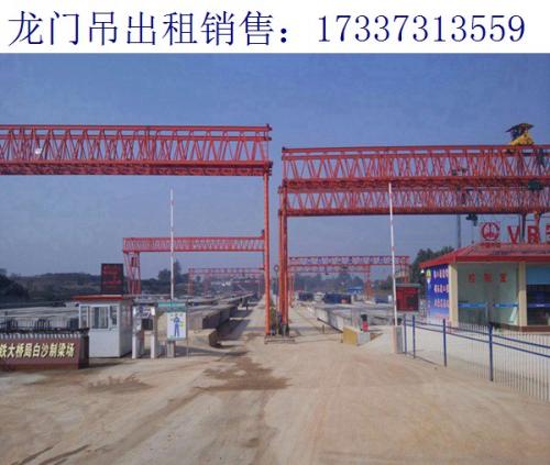 內(nèi)蒙古興安盟加工用的龍門(mén)吊 夜間施工注意