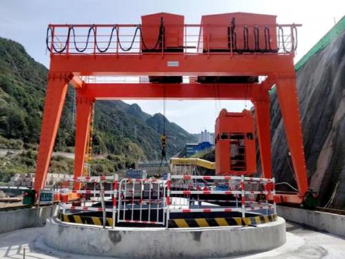 河北唐山豎井龍門吊的井深影響工作效率